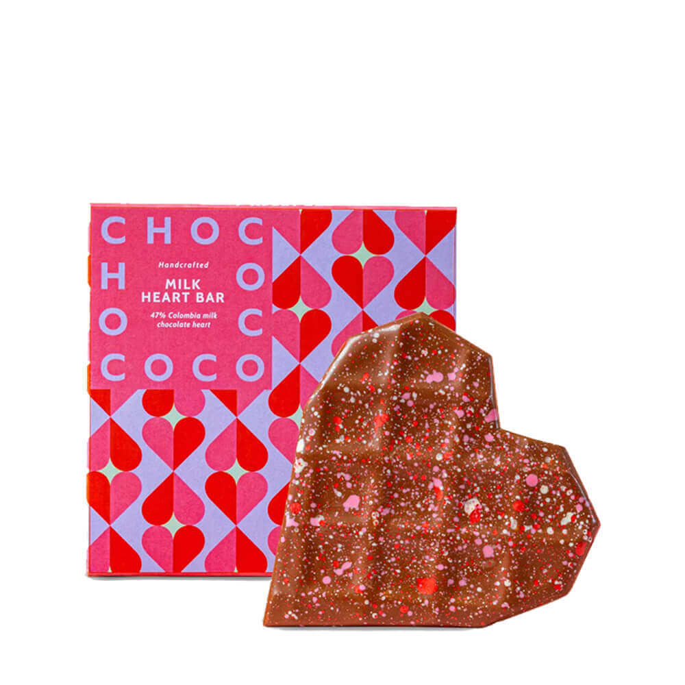 CHOCOCO 47% Colombia Milk Chocolate Heart 75g